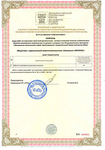 приложение к свидетельству АПЦ